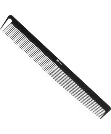 Kobe Pro Carbon Fibre Comb - Long Cutting Comb & Parting Teeth Hair & Beard Shatter-Proof Anti-Static Ideal for Barbers Hairdressers - Afro Comb Beard Comb Super Strong 22cm Long Haircomb