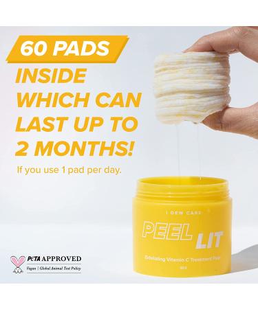 I Dew Care Face Peel Pads - Peel Lit with Citric Acid & Vitamin C - 60 Count - Buy Online on GoSupps.com