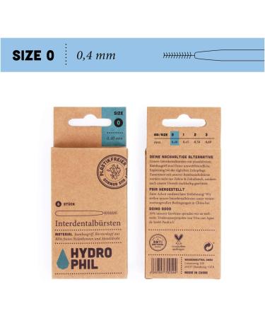 Sustainable Bamboo Interdental Brushes - Eco-Friendly & Biodegradable | Hydrophil - Multiple Sizes Available - Buy Online on GoSupps.com