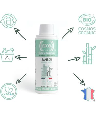  ATOA ATOA - Refill Bamboo Deodorant Certified 100ml COSMOS ORGANIC - Buy Online on GoSupps.com