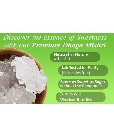 Generic Dhaga Mishri Rock Sugar Candy Thread Mishri Crystals 100% Organic Rock Sugar GMO-FREE Kuja Mishri (Certified Product) - Buy Online on GoSupps.com