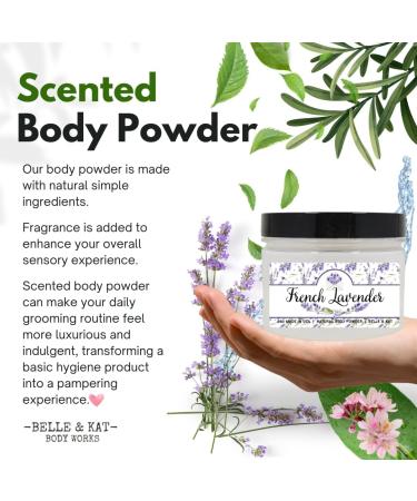 French Lavender Scented Body Powder for Men & Women Perfume Dusting Powder Bath Powder with Fragrance & Essential Oils Talc Free 8oz Container Made in USA French Lavender (Body Powder) - Buy Online on GoSupps.com