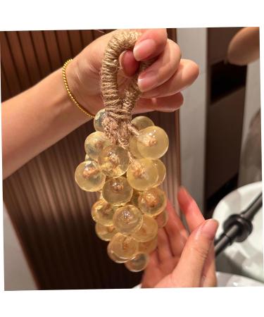 Blablablalu Grape Soap Exquisite Vivid Soap on a String Fragrant Home Decoration for Washing Hands Freshening Air or Decorating Yellow - Buy Online on GoSupps.com