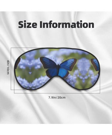 Blue Butterfly Print Eye Mask - Ultra-Soft Light-Blocking for Comfort & Restful Sleep | International Shipping - Buy Online on GoSupps.com