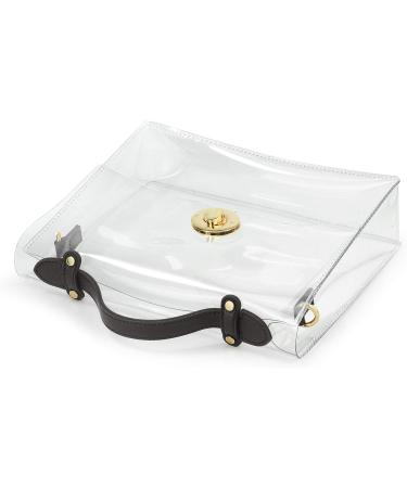 Stadium Approved Black Crossbody Handbag with Turn Lock Closure - Buy Online on GoSupps.com