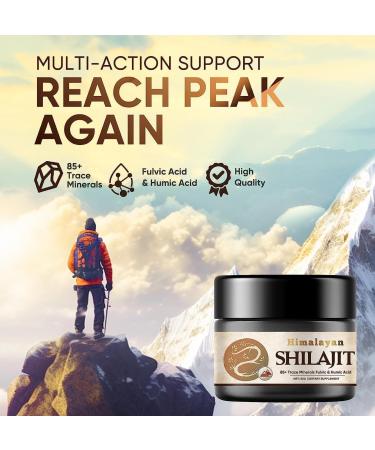 Pure Himalayan Shilajit Resin 50g - Organic with 85+ Trace Minerals & Fulvic Acid - Buy Online on GoSupps.com