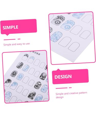 Healeved 24 Sheets Coloring Exercise Book Nail Painting Book Nail Art Accessories Nail Stamp Nail Art Book Beginner Nail Art Studio Mold Kit Nail Kit Nail Art Tools Manicure Die White Paper - Buy Online on GoSupps.com