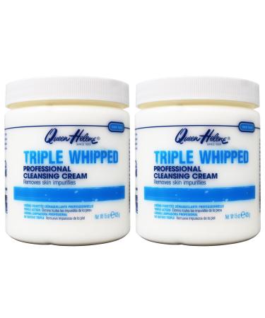 Queen Helene Triple Whipped Professional Cleansing Cream Rich Fluffy Texture Gently Removes Skin Impurities Leaves Skin Soft Smooth and Refreshed 15 oz (Pack of 2)