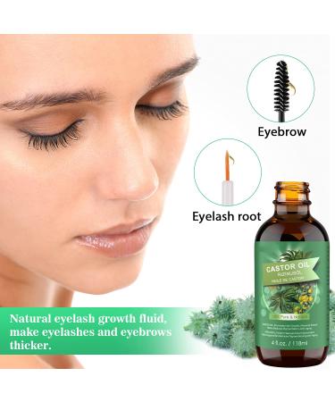 Premium 100% Pure Cold-Pressed Castor Oil 118ml - Eyelash & Eyebrow Growth Beard & Hair Stimulator Vegan & GMO-Free - Buy Online on GoSupps.com