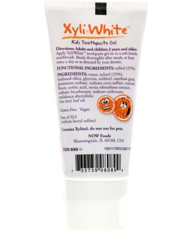 Now Foods XyliWhite Orange Splash Kids Toothpaste 3 oz Gel Pack of 2 - Buy Online on GoSupps.com