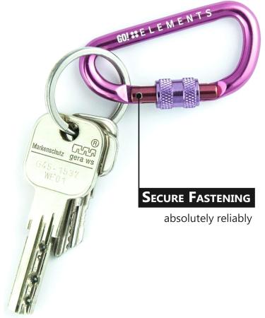 Buy GO!elements Carabiner Keyring - Micro 6 Mini Snap Hook with Screw Cap - Perfect Small Keychain for Travel - International Shipping Available - Buy Online on GoSupps.com