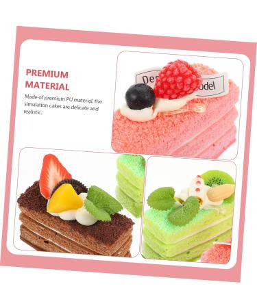 HOMSFOU 15 Pcs Simulation Cake Model Cake Display Model Fake Decorative Cakes Fake Cupcake Artificial Mousse Cake Photo Prop Food Toy Simulation Dessert Models Cupboard Fake Decoration - Buy Online on GoSupps.com