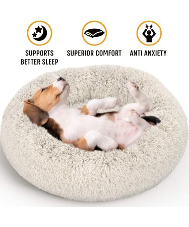 Active Pets Plush Donut Dog Bed - Calming Anti-Anxiety Bed for Small, Medium & Large Dogs & Cats - Buy Online on GoSupps.com