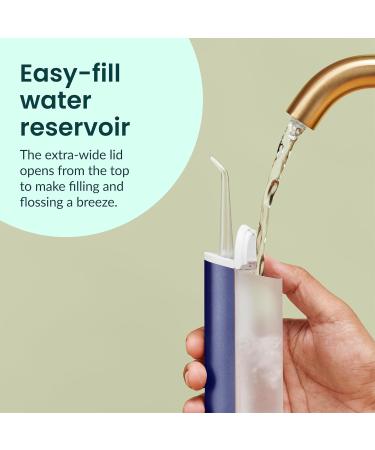 Buy Quip Water Flosser - Cordless Rechargeable Dental Pick with Adjustable Pressure & 360 Rotating Tip - Midnight Blue - International Shipping Available - Buy Online on GoSupps.com