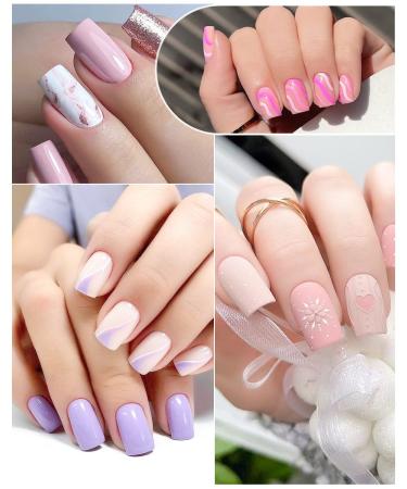 CHUCHU Soft Soak off Gel Tips 552Pcs Medium Square Clear Nail Tips for Acrylic Nails - 12 Sizes - Buy Online on GoSupps.com