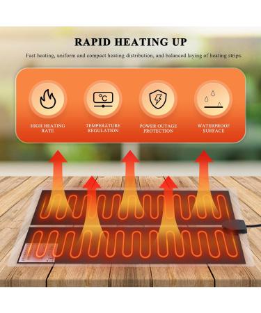 MUALROUS 2Pcs Reptile Heating Mat Reptile Heating Pad Reptile Vivarium Heat Mats with Temperature Control for Reptiles Tortoise Snakes Lizard Gecko Hermit Crab Turtle Amphibians (7W+14W) - Buy Online on GoSupps.com