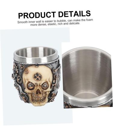 Beaupretty Stainless Steel Soap Shell Snice Bowl - Rustproof Shaving Cup for Beard Foam & Cream | Perfect Shaving Brush Accessory - Buy Online on GoSupps.com