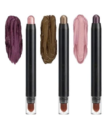 Eyeshadow Sticks Shiny Makeup Pencil - Waterproof Neutral Eyeshadow Stick Makeup Cream Eye Shadow Pencil Crayon Shakven