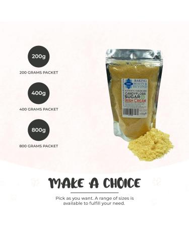 Baking Beauty and Beyond Premium Irish Cream Flavour Cotton Candy Floss Sugar 400g - Buy Online on GoSupps.com