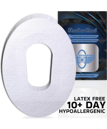 Hypoallergenic Dexcom G6 CGM Guard Patches - 10 Count, Waterproof, No Touch, Bumper Cover Tapes - White - Buy Online on GoSupps.com