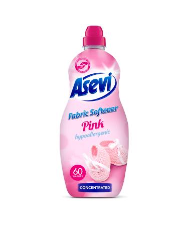 Asevi Fabric Softener Laundry Conditioner Liquid Fabric Softener 1.5L 60 Washes Pink Pink 1.38 L