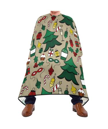 Waterproof Barber Cape -Christmas Tree 23 Cheetah Haircut Bib for Men Unisex Hair Cutting Cape(8rp1a)