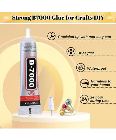 B7000 Clear Glue with Rhinestone Applicator Kit - 4 PCS 15 ML - Super Adhesive for Phone Repair, Jewelry, Nail Crafts - Precision Tip Stylus Pens Included - Buy Online on GoSupps.com