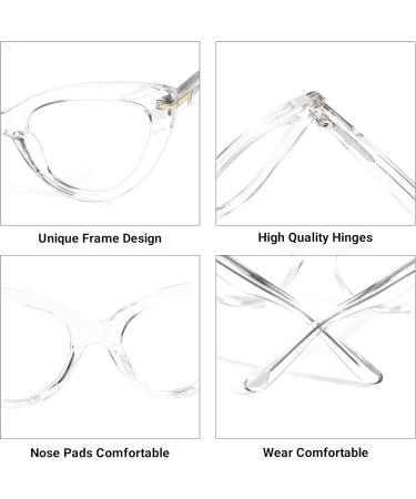 Shop Voogueme Stylish Cat Eye Reading Glasses - Blue Light Blocking UV Protection Anti Eyestrain for Women 3.00X Strength - Buy Online on GoSupps.com