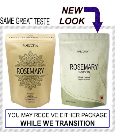Pure Rosemary Leaves Herbal Loose Tea by Marcoina - Whole Leaves 113g in Resealable bag Caffeine-Free from France - Perfect for Hot Brews and Spices - Known as Salvia Rosmarinus. - 4oz. Rosemary Whole Leaves 113-g. / 4-oz. - Buy Online on GoSupps.com