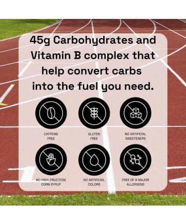 Chargel Caffeine-Free Energy Gel Drink - Pack of 6 | Pre & During Workout for Endurance | Running, Biking, Triathlon | Carbs & Vitamin B | Gluten-Free White Grape Flavor - Buy Online on GoSupps.com