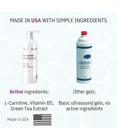 Absonic Sculpt Firming Cavitation Conductive Gel - Toning Gel Enriched with L-Carnitine & Green Tea Extract for Body Cavitation Sculpting & Tightening Devices - 8.5oz Bottle - Made in USA - Buy Online on GoSupps.com