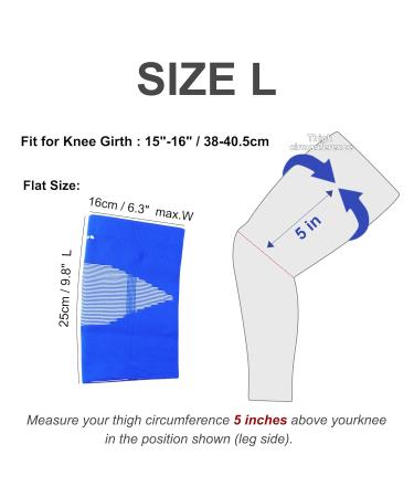 Knee Braces for Pain Relief - uxcell Knee Compression Sleeve for Running & Joint Support - Breathable Brace for Men & Women Size L - Buy Online on GoSupps.com