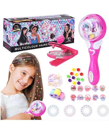 2-in-1 Braided Hair Styling Set with Drill Flash Diamond DIY Girls Makeup Hair Trimmer & Accessories Hair Scissors