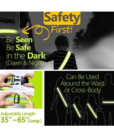 High Visibility Reflective Sash for Night Walking - Adjustable, Stylish & Durable Gear for Men, Women, Kids - Safety Belt for Hiking, Walking, Biking - Buy Online on GoSupps.com