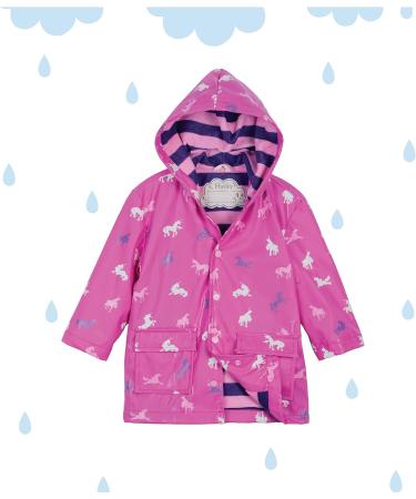 Hatley Girls' Colour Changing Unicorn Silhouettes Raincoat - Size 2 Years - Buy Online on GoSupps.com