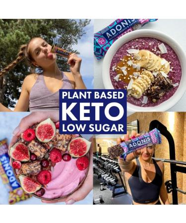 ADONiS Double Chocolate Crisp Keto High Protein Bars (16x45g) - Vegan, Keto-Friendly, Sugar Free Snack for Ketogenic Diet - Buy Online on GoSupps.com