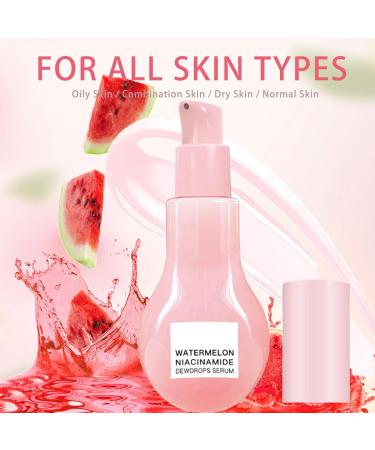 Watermelon Niacinamide Moisturizer Serum | Hydrating Glow Dew Drops | Brightening Moisturizer for Radiant Skin - Buy Online on GoSupps.com