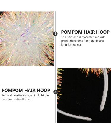 Minkissy Graduation Headband Tinsel Bling Pom Pom Headband - White Springs Alien Head Boppers for Kids and Adults - Buy Online on GoSupps.com