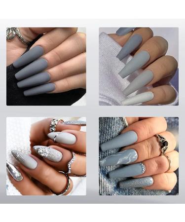 HTPARY Bright Grey Gel Nail Polish | Long Lasting, Soak Off, UV/LED Cure | Nail Art Manicure Salon Quality | Perfect DIY Gift for Girls & Women - Dark Grey - Buy Online on GoSupps.com