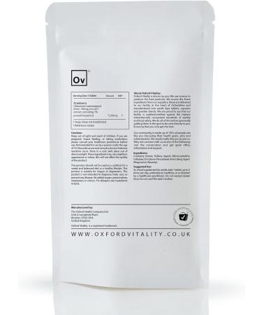 Cranberry Extract 7200mg Tablets for Bladder Health | High Strength Formula | Oxford Vitality 500 - Buy Online on GoSupps.com