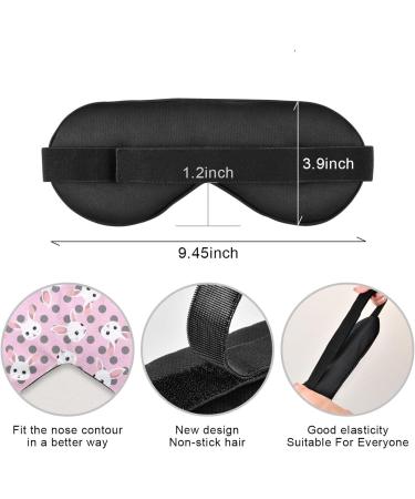 Haskirky Light Blocking Eye Mask Breathable and Adjustable Adult Men and Women Travel on Business Trips Yoga Meditation Light Smooth Comfortable Eye Mask Office Deep Sleep Goodies Cute Rabbit Pink - Buy Online on GoSupps.com