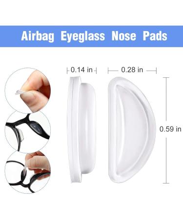 CHUYE Push-in Eyeglass Nose Pads Air Bag Nosepads Adhesive Eyeglass Nose Pads Anti-Slip Nose Pads Comfortable Air Chamber Nose Pads 3.5 mm/ 0.4 inch Thickness(12 Pairs) - Buy Online on GoSupps.com