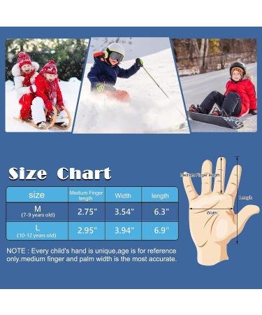 AMAKUZ Kids Snow Gloves - Waterproof Winter Ski Gloves for Boys and Girls (Gray, 10-12 Years) - Buy Online on GoSupps.com