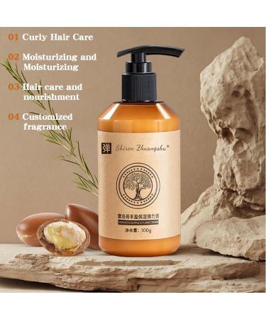 Shiren Zhuangshu Long-Lasting Styling Cream - Moroccan Volume & Moisture for Curly Hair | 300g - Buy Online on GoSupps.com