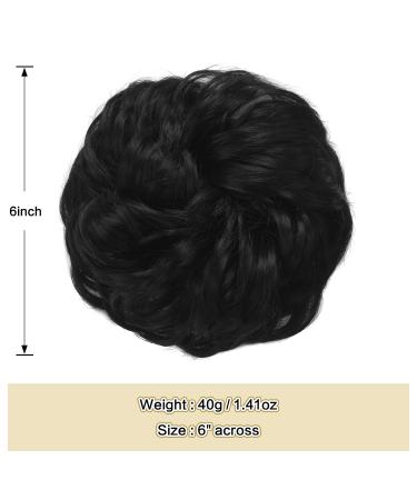 Sofeiyan Hair Extensions for Women - Wavy Chignon Updos & Hair Ties | 40g Pechschwarz | International Shipping Available - Buy Online on GoSupps.com