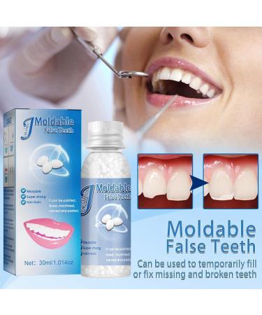 Plastic Teeth Make-Up Dentures - Temporary Fillings for Broken Teeth | Adjustable & Easy to Use - Buy Online on GoSupps.com