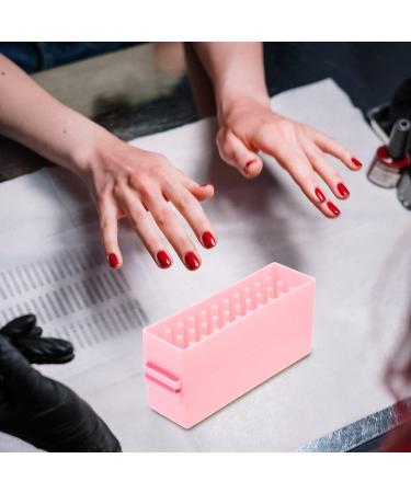 Lurrose Box grinding head storage box Nail Manicure supplies professional nail kit nail care kit manicure pedicure kit Nail Drill Holder Nail Bit Holder nail art tools shell Multiple slots - Buy Online on GoSupps.com