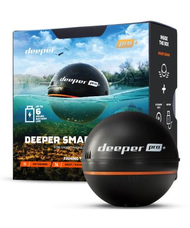 Deeper PRO+ Smart Sonar Castable and Portable WiFi Fish Finder with Gps for Kayaks and Boats on Shore Ice Fishing Fish Finder