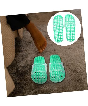 MAGICLULU 2 Pairs Slippers Quick Drying Shower Slippers Green Home Indoor Slippers Non Dorm Shoes Gym Foot Spa Soak Tub Shower Footware Massaging Travel Pvc Household Plastic Barrel 25x9.5cm 8x2pcs Greenx2pcs - Buy Online on GoSupps.com