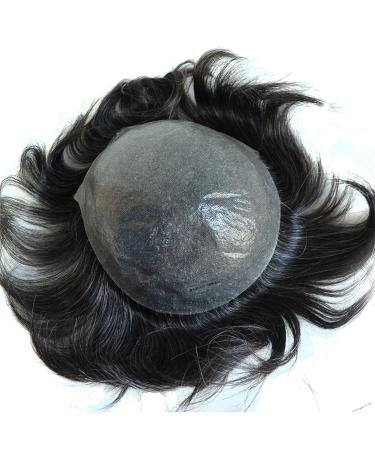 Airao All PU Toupe - Natural Looking Hair Replacement for Men | Indian Human Hair #1B30 - Bleached Knot & Invisible Base - Buy Online on GoSupps.com